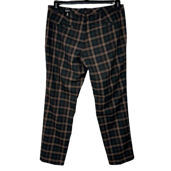 The Limited SZ 8 Ankle Pencil Dress Pants Plaid Pockets Low Waist Career Multi - Picture 4 of 9